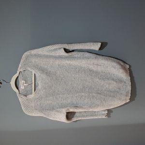 Womens Gray Tunic Sweater